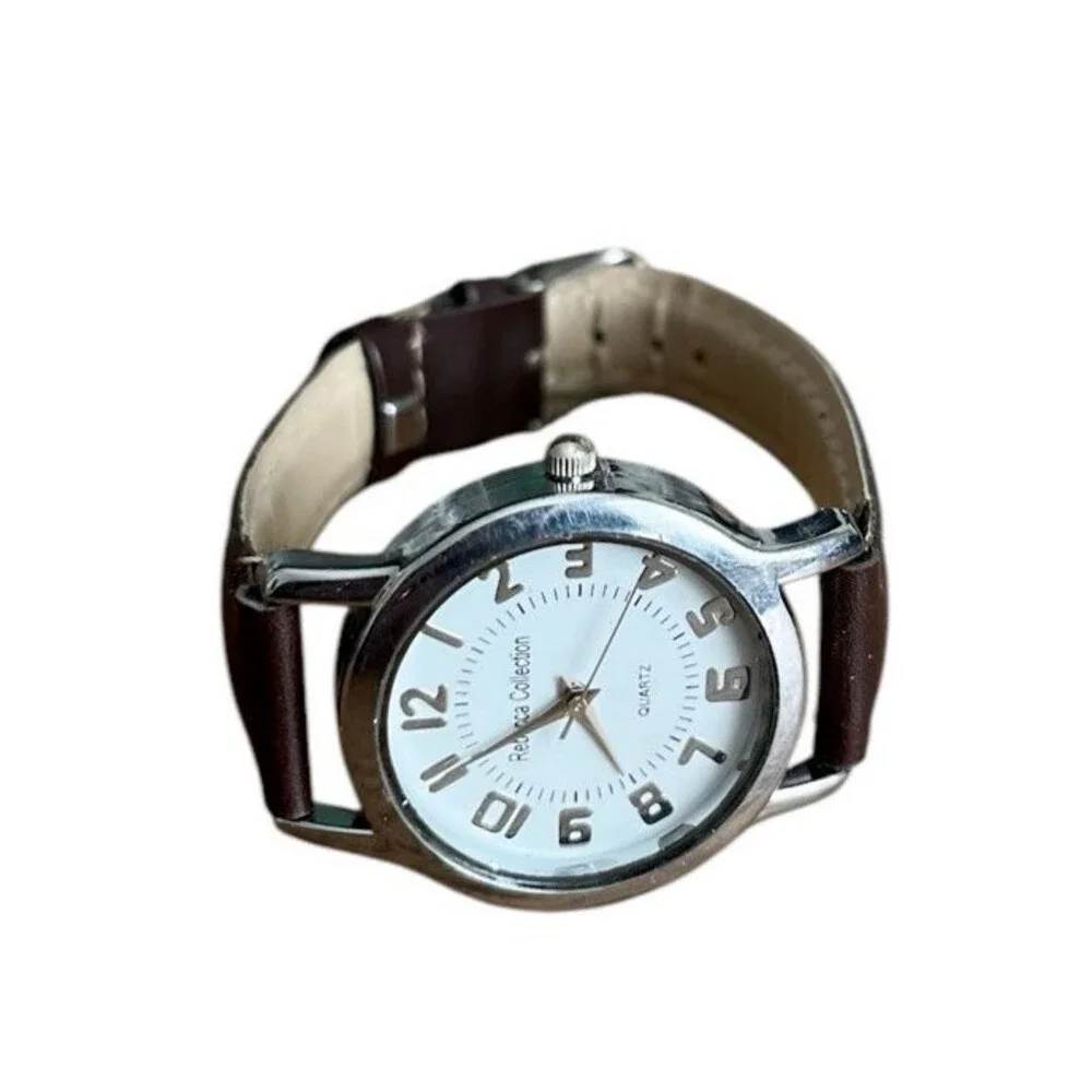 Rebecca Collection Ladies Fashion Wristwatch Brown Strap New Battery